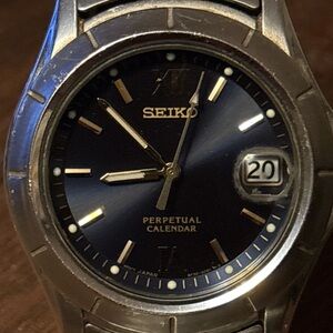 Seiko Blue and Silver Men's Watch